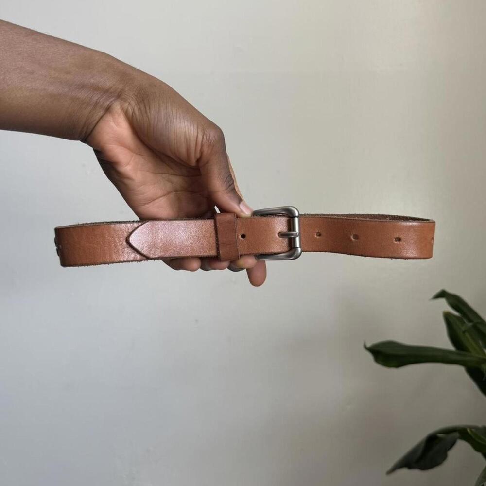 Vintage 2013 American Eagle Braided Whipstitch‎ Leather Belt size XS - Picture 2 of 4